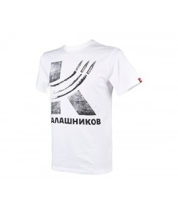 Футболка белая Kalashnikov «Пули», 100% хлопок