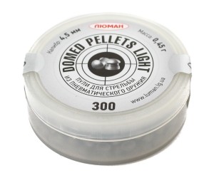 Пули «Люман» Domed pellets Light 4,5 мм, 0,45 г (300 штук)