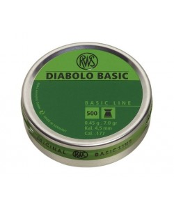 Пули для пневматики RWS Diabolo Basic 4,5 мм, 0,45 г (500 штук)