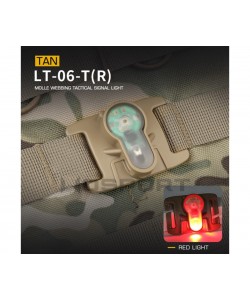 Тактический сигнальный маячок для шлема WoSport MOLLE LT-06 Tan Red