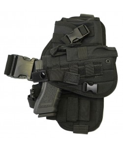 Кобура набедренная с платформой и подсумками Molle Black