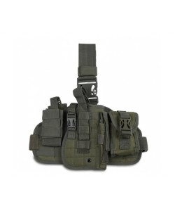 Кобура набедренная с платформой и подсумками Molle Olive Green