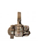Кобура набедренная с платформой и подсумками Molle Multicam