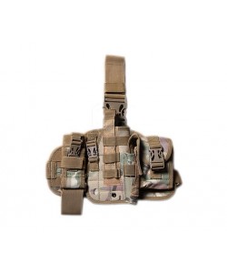 Кобура набедренная с платформой и подсумками Molle Multicam