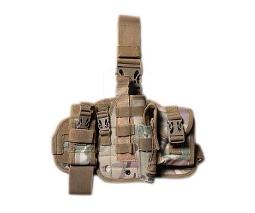 Кобура набедренная с платформой и подсумками Molle Multicam