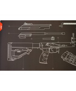 Коврик для мыши и чистки оружия АК-12 Калашников, 80х30 см