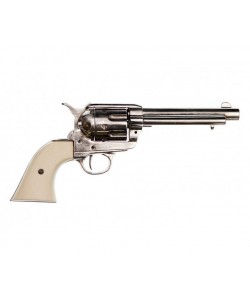 Макет револьвер Colt Peacemaker .45, 5½”, никель, рукоять под кость (США, 1873 г.) DE-1150-NQ