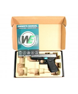 Страйкбольный пистолет WE Glock-19 Gen.3 Silver (WE-G003A-SV)
