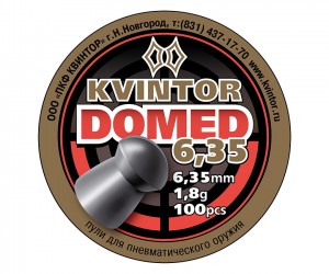 Пули Kvintor Domed 6,35 мм, 1,8 г (100 штук)