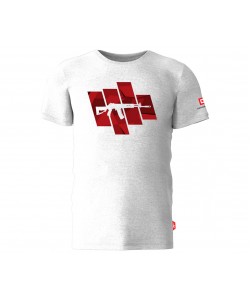 Футболка женская белая/серая Kalashnikov «АК-12», 100% хлопок