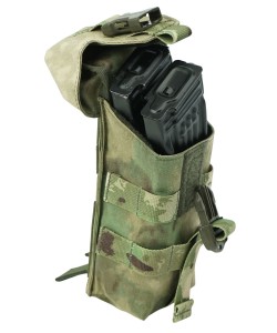 Подсумок Wartech MP-108 «Ратник» под 2 магазина АК-серии, закрытый (мох ATFG)