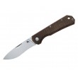 Нож складной Fox Ciol, сталь 440C, рукоять коричневая микарта, FBF/748 MIB - фото № 1