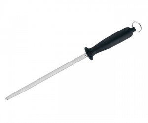 Мусат стальной для правки ножей Flugel 18 см (черная рукоять)