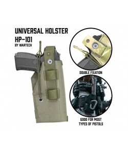 Кобура Wartech HP-101 пистолетная универсальная MOLLE (мох ATFG)