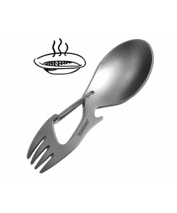 Карабин вилка-ложка Kershaw Ration, нержавеющая сталь, K1140