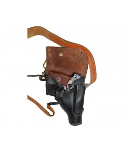 Ремень с кобурой ”двухшпеньковый”, ВМФ, кожа (оригинал СССР)