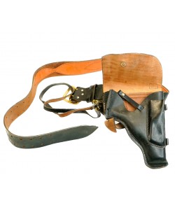 Ремень с кобурой ”двухшпеньковый”, ВМФ, кожа (оригинал СССР)