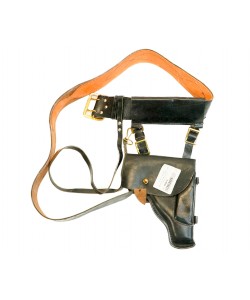 Ремень с кобурой ”двухшпеньковый”, ВМФ, кожа (оригинал СССР)