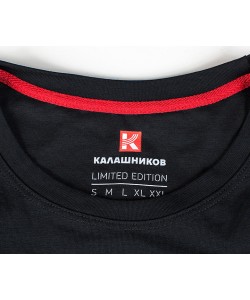 Футболка мужская черная Kalashnikov «03», 100% хлопок