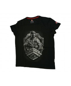 Футболка мужская черная Kalashnikov «03», 100% хлопок