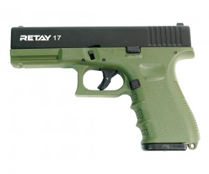 Охолощенный СХП пистолет Retay 17 (Glock) 9mm P.A.K, зеленый