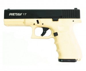 Охолощенный СХП пистолет Retay 17 (Glock) 9mm P.A.K, желтый