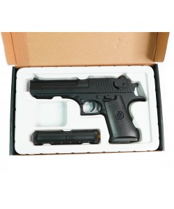 Страйкбольный пистолет Shantou K.111S (Desert Eagle, с глушителем) спринговый