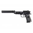 Страйкбольный пистолет Shantou C.19+ (Beretta 92, с глушителем) спринговый - фото № 9
