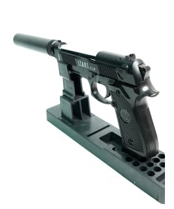 Страйкбольный пистолет Shantou C.19+ (Beretta 92, с глушителем) спринговый