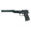 Страйкбольный пистолет Shantou C.19+ (Beretta 92, с глушителем) спринговый - фото № 1