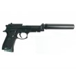 Страйкбольный пистолет Shantou C.19+ (Beretta 92, с глушителем) спринговый - фото № 2