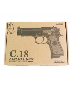 Страйкбольный пистолет Shantou C.18 (Beretta 92) спринговый