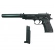 Страйкбольный пистолет Shantou C.18+ (Beretta 92, с глушителем) спринговый - фото № 4