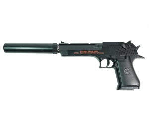 Страйкбольный пистолет Shantou C.20+ (Desert Eagle, с глушителем) спринговый