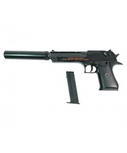 Страйкбольный пистолет Shantou C.20+ (Desert Eagle, с глушителем) спринговый
