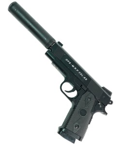 Страйкбольный пистолет Shantou C.9+ (Colt 1911 OPS, с глушителем) спринговый