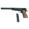 Страйкбольный пистолет Shantou C.1911A+ (Colt 1911, с глушителем) спринговый - фото № 4