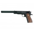 Страйкбольный пистолет Shantou C.1911A+ (Colt 1911, с глушителем) спринговый - фото № 1