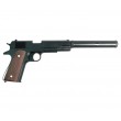 Страйкбольный пистолет Shantou C.1911A+ (Colt 1911, с глушителем) спринговый - фото № 2