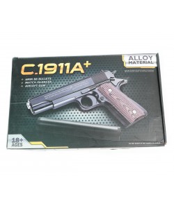 Страйкбольный пистолет Shantou C.1911A+ (Colt 1911, с глушителем) спринговый