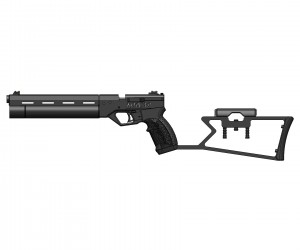 Пневматический пистолет Krugergun «Корсар» D32, ствол 180 мм (с прикладом, PCP, 3 Дж) 5,5 мм