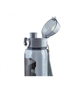 Бутылка спортивная Kalashnikov 0,6 л; прозр. пластик, крышка с фикс., ремешок