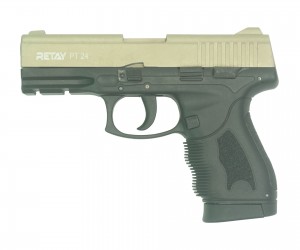 Охолощенный СХП пистолет Retay PT24 (Taurus) 9mm P.A.K, сатин