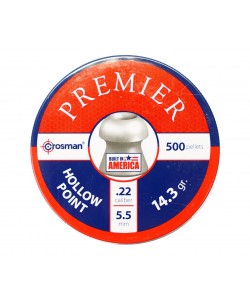 Пули для пневматики Crosman Premier Hollow Point 5,5 мм, 0,93 г (500 штук)
