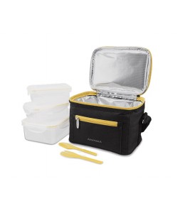 Термосумка с ланч-боксами «Арктика» 020-2500, 2.5 л, 3 конт. (черная)