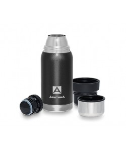 Термос классический «Арктика» 106-500, 0.5 л, эмаль, 2 чашки (черный)