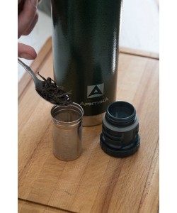 Термос классический «Арктика» 106-500C, 0.5 л, эмаль, 2 чашки (зеленый) с ситечком