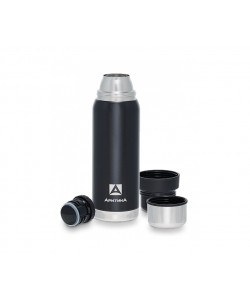 Термос классический «Арктика» 106-750, 0.75 л, эмаль, 2 чашки (черный)