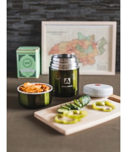 Термос для еды «Арктика» 302-500, 0.5 л, с широким горлом (болотный)