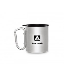 Термокружка полированная «Арктика» 801-450К, 0.45 л, с карабином